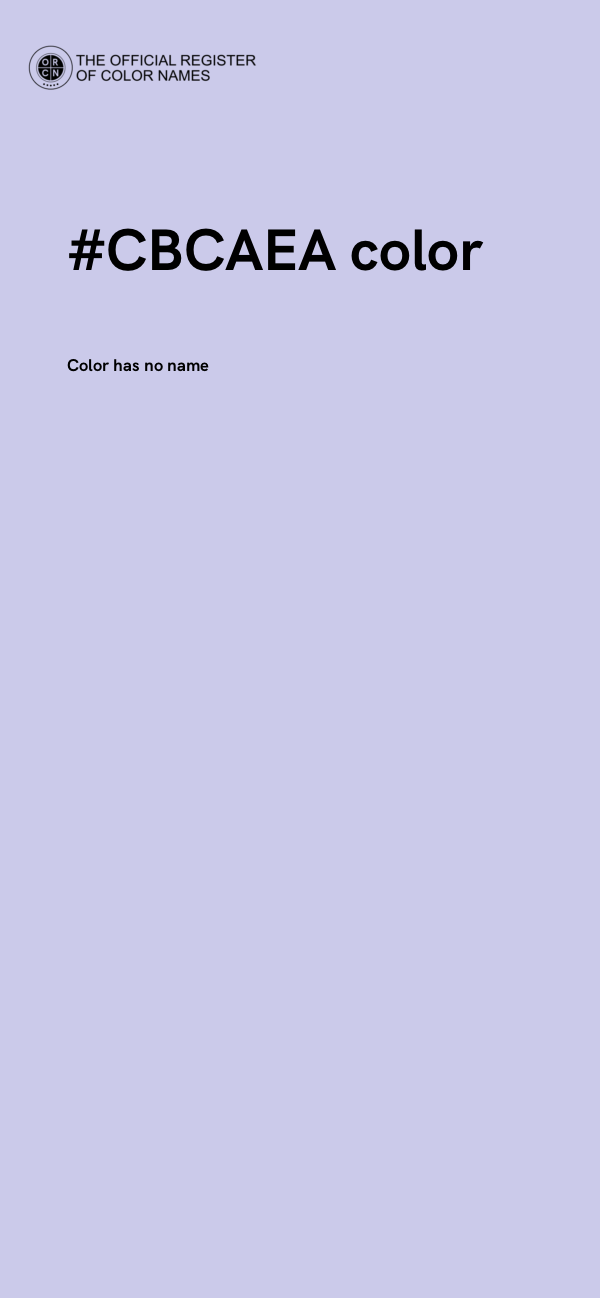 #CBCAEA color image