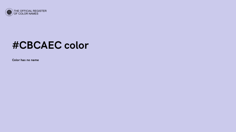 #CBCAEC color image