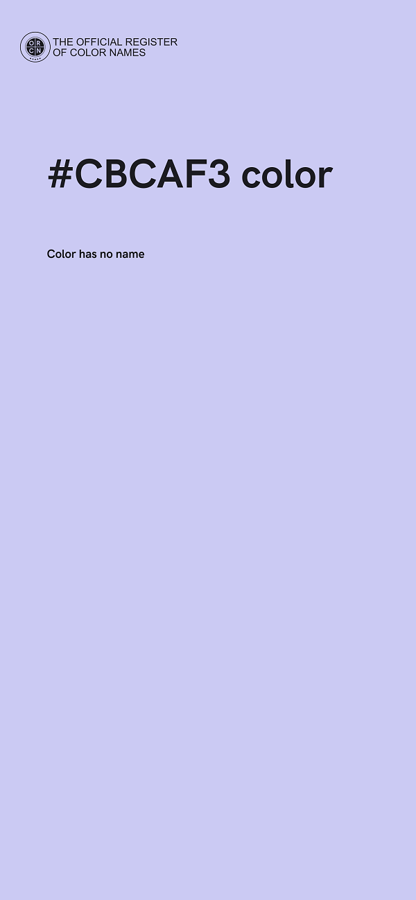 #CBCAF3 color image