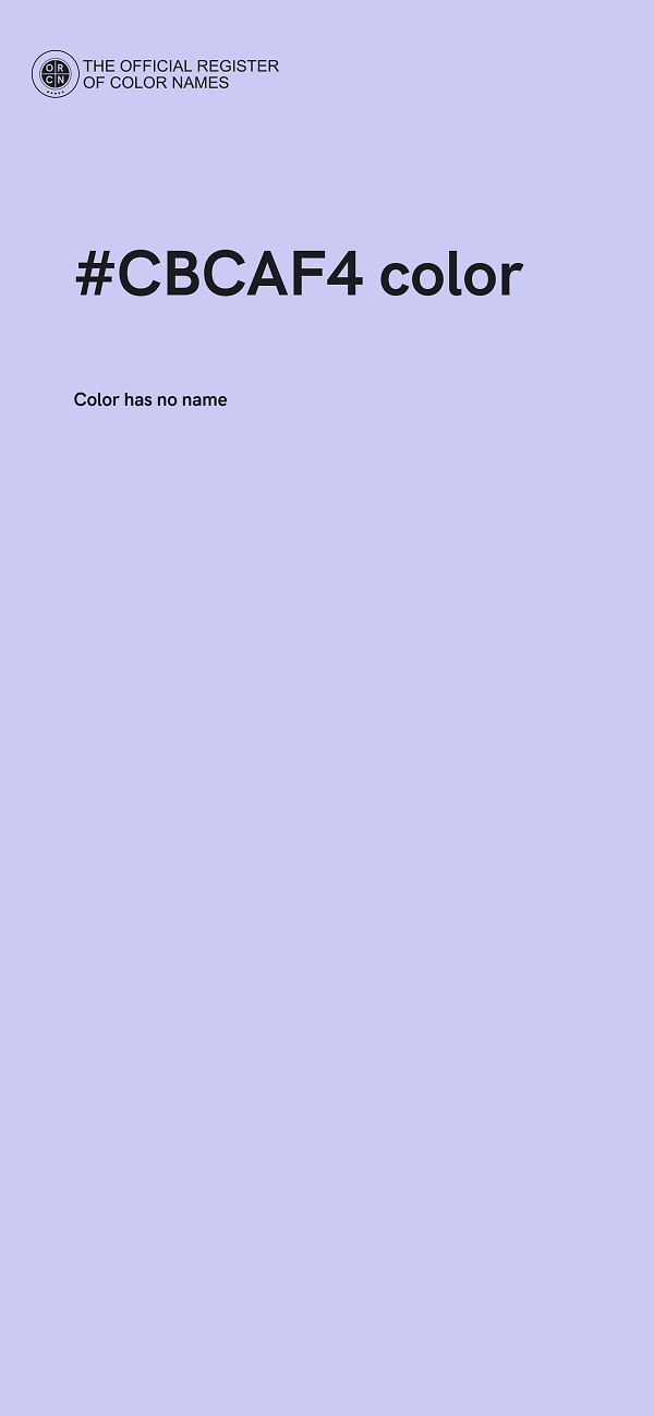 #CBCAF4 color image