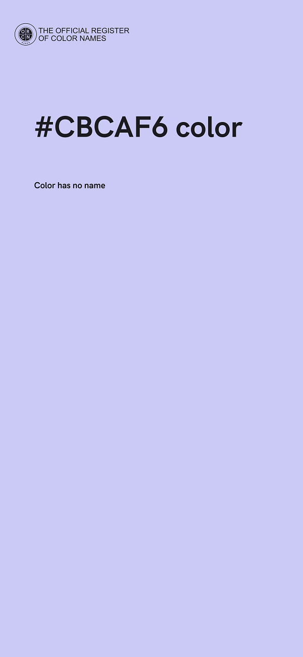 #CBCAF6 color image