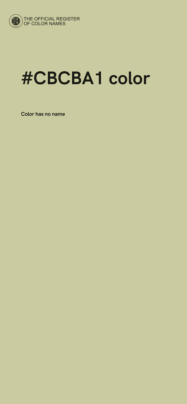 #CBCBA1 color image