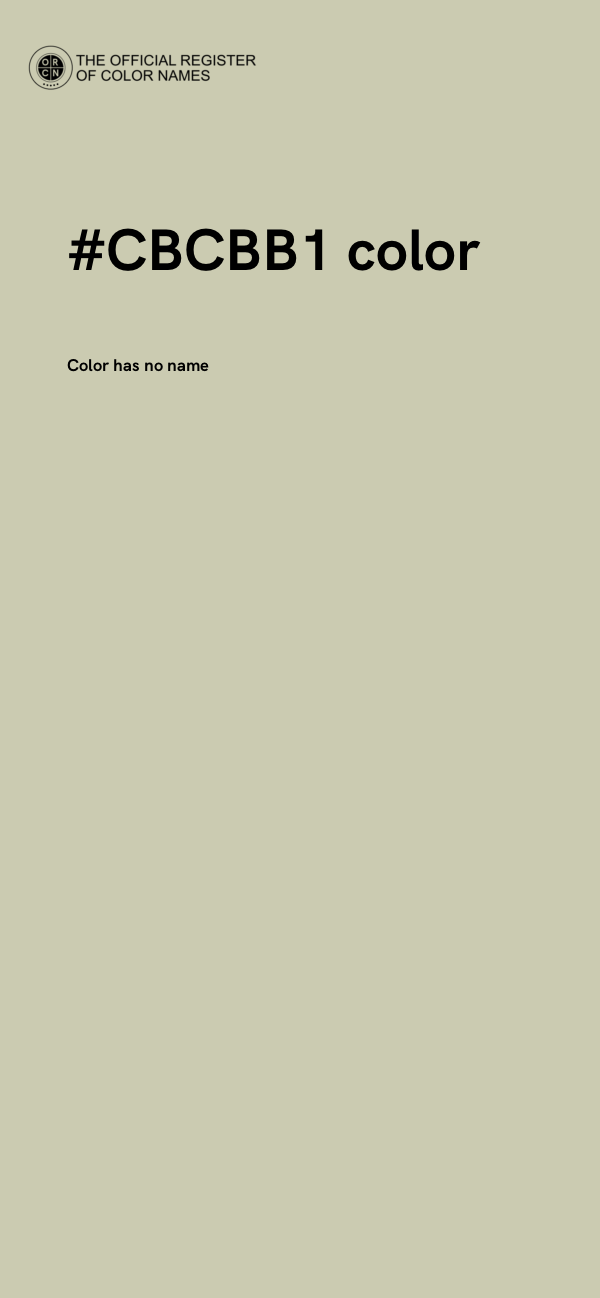 #CBCBB1 color image