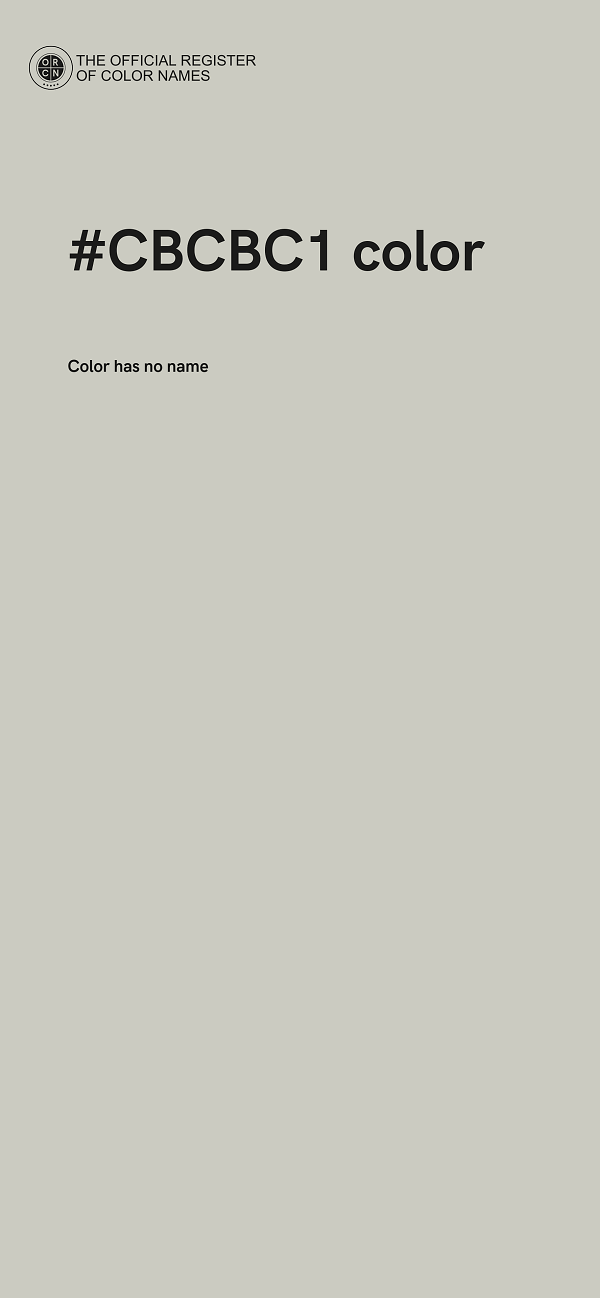#CBCBC1 color image