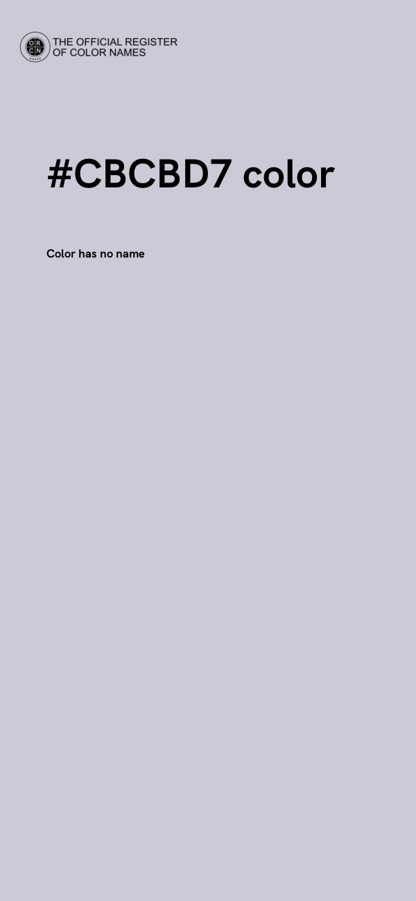 #CBCBD7 color image