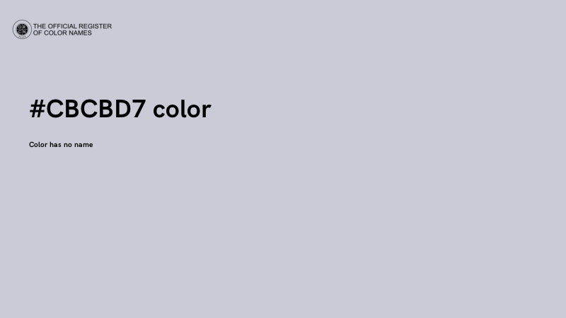 #CBCBD7 color image