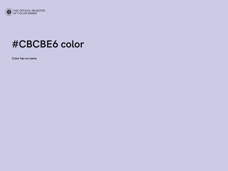 #CBCBE6 color image