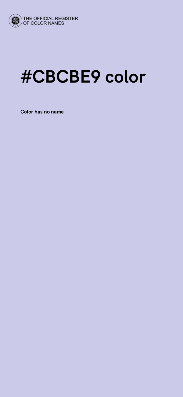 #CBCBE9 color image