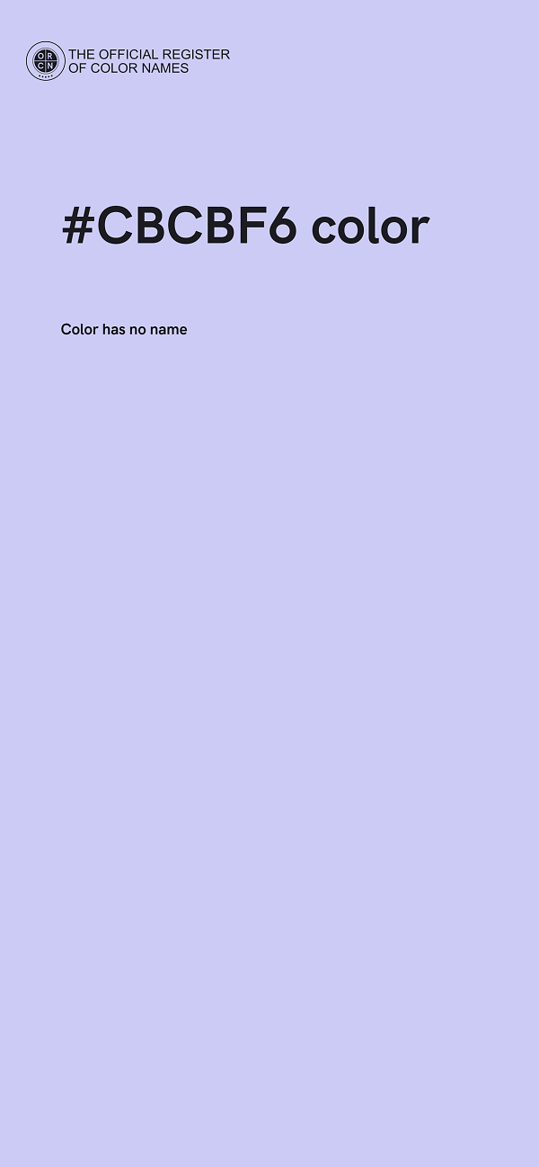 #CBCBF6 color image