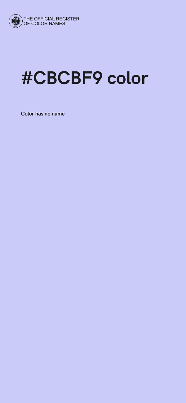 #CBCBF9 color image