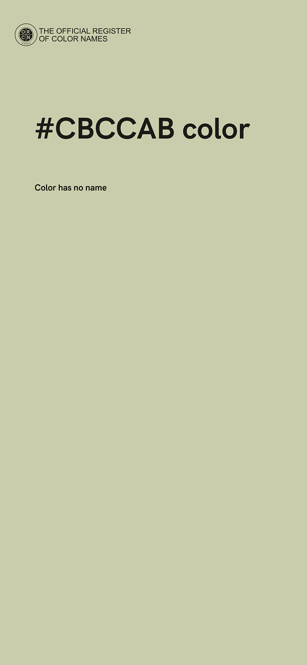 #CBCCAB color image