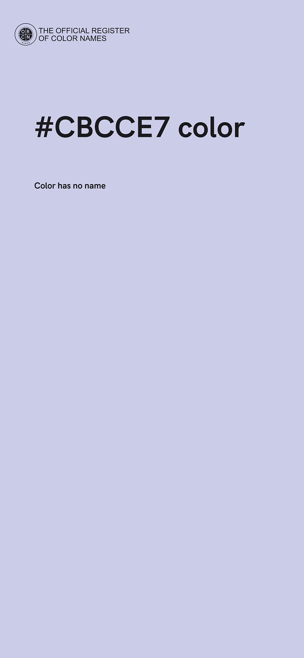 #CBCCE7 color image
