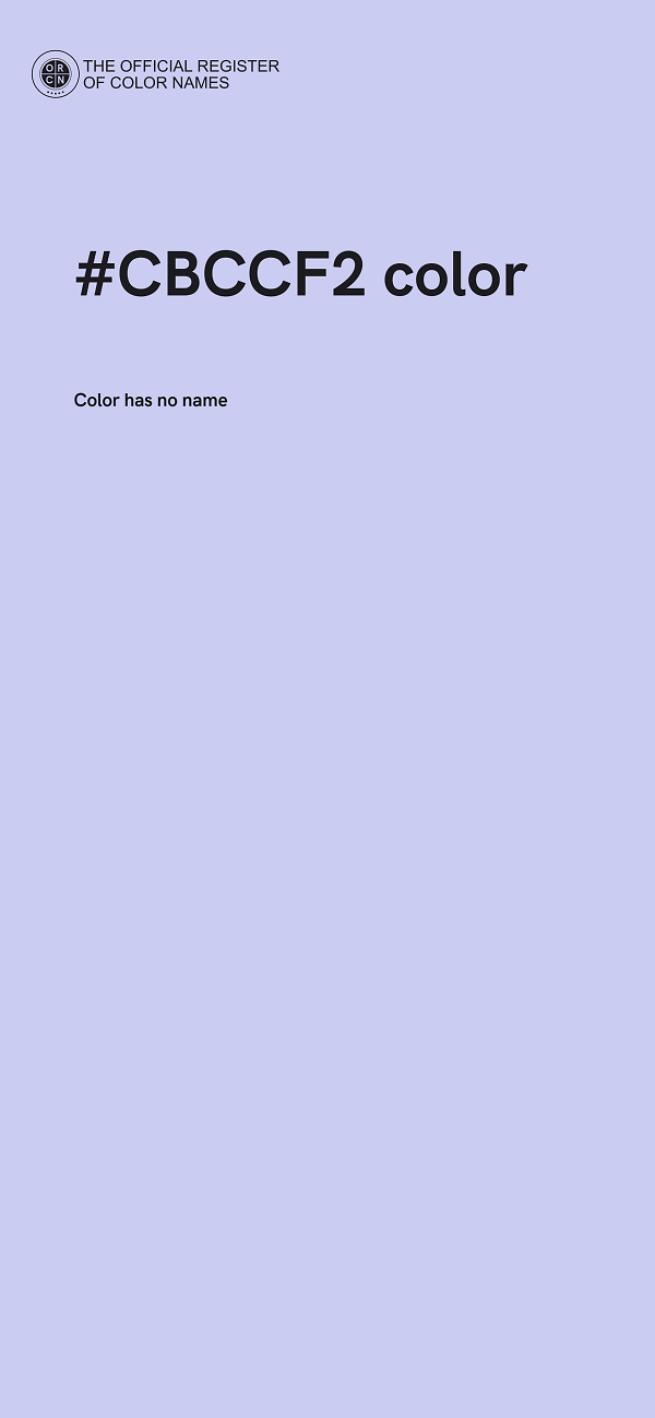 #CBCCF2 color image