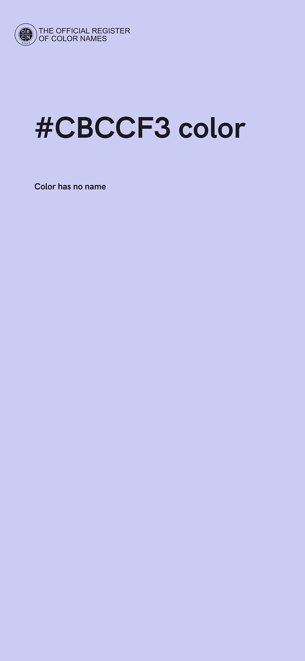 #CBCCF3 color image