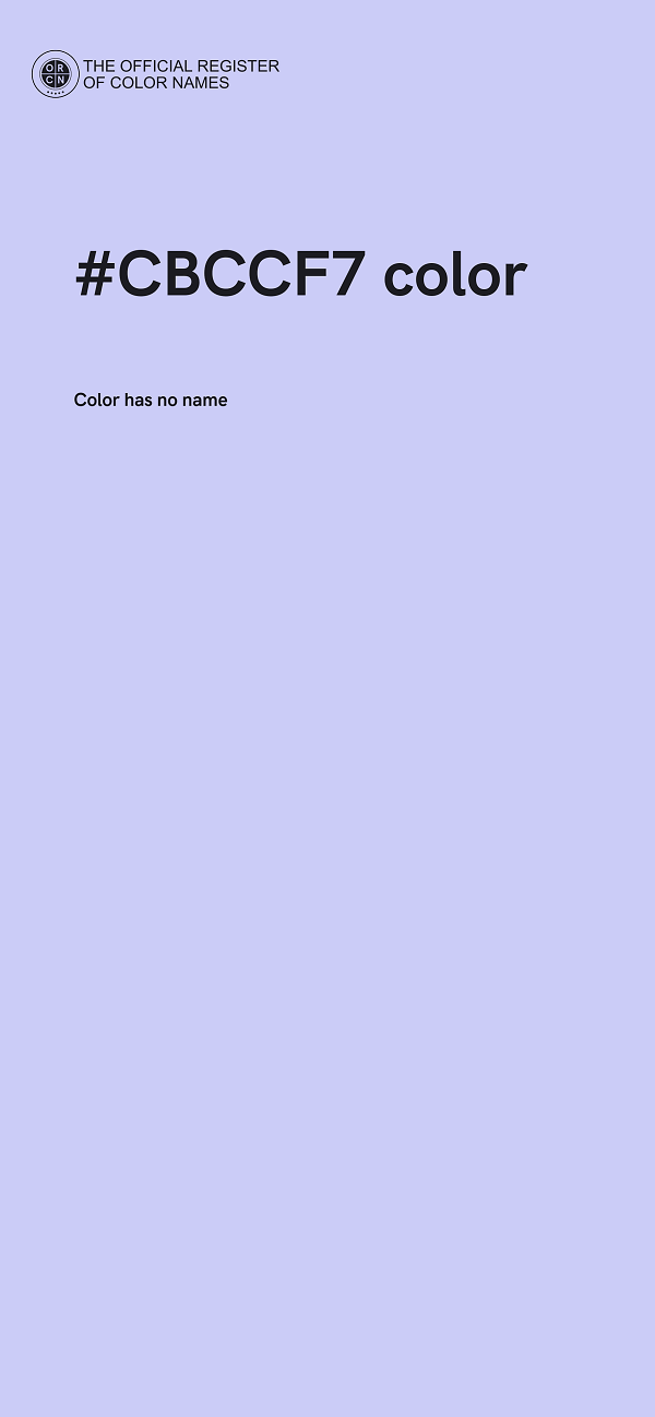 #CBCCF7 color image