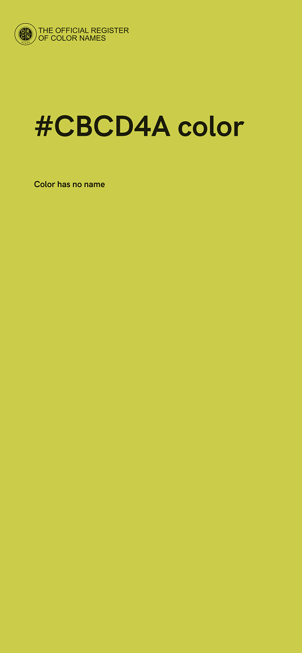 #CBCD4A color image