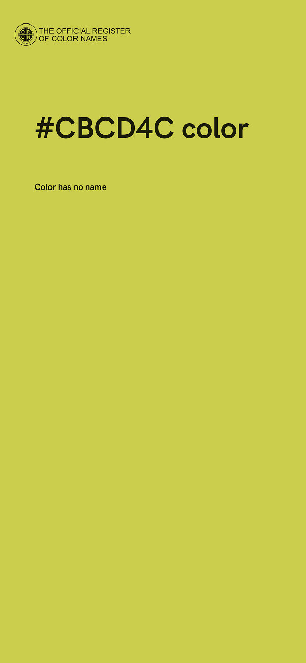 #CBCD4C color image
