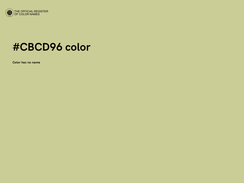 #CBCD96 color image