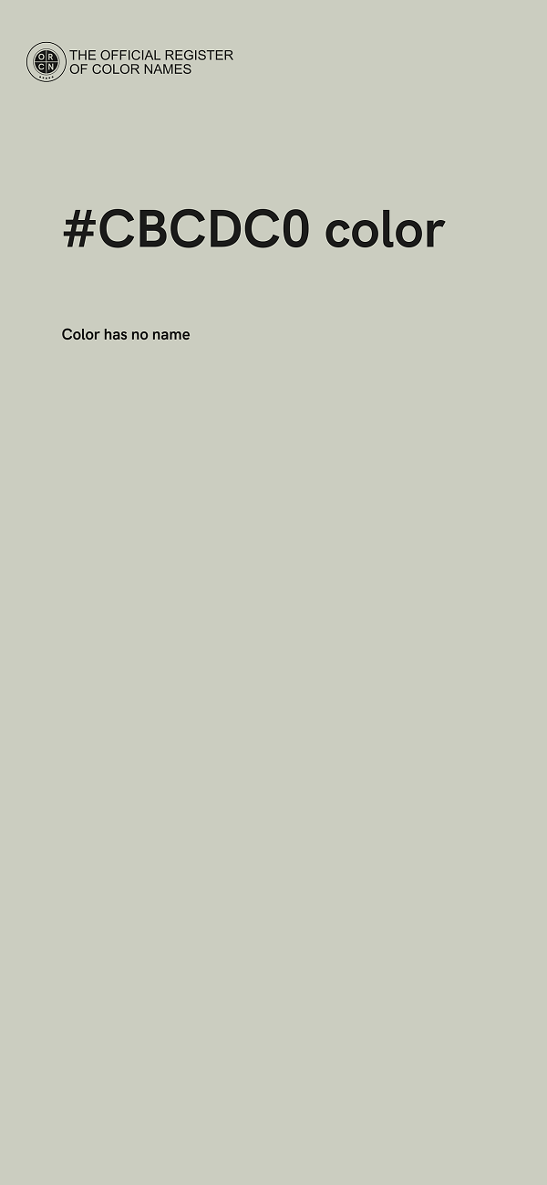 #CBCDC0 color image