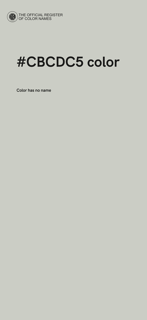 #CBCDC5 color image