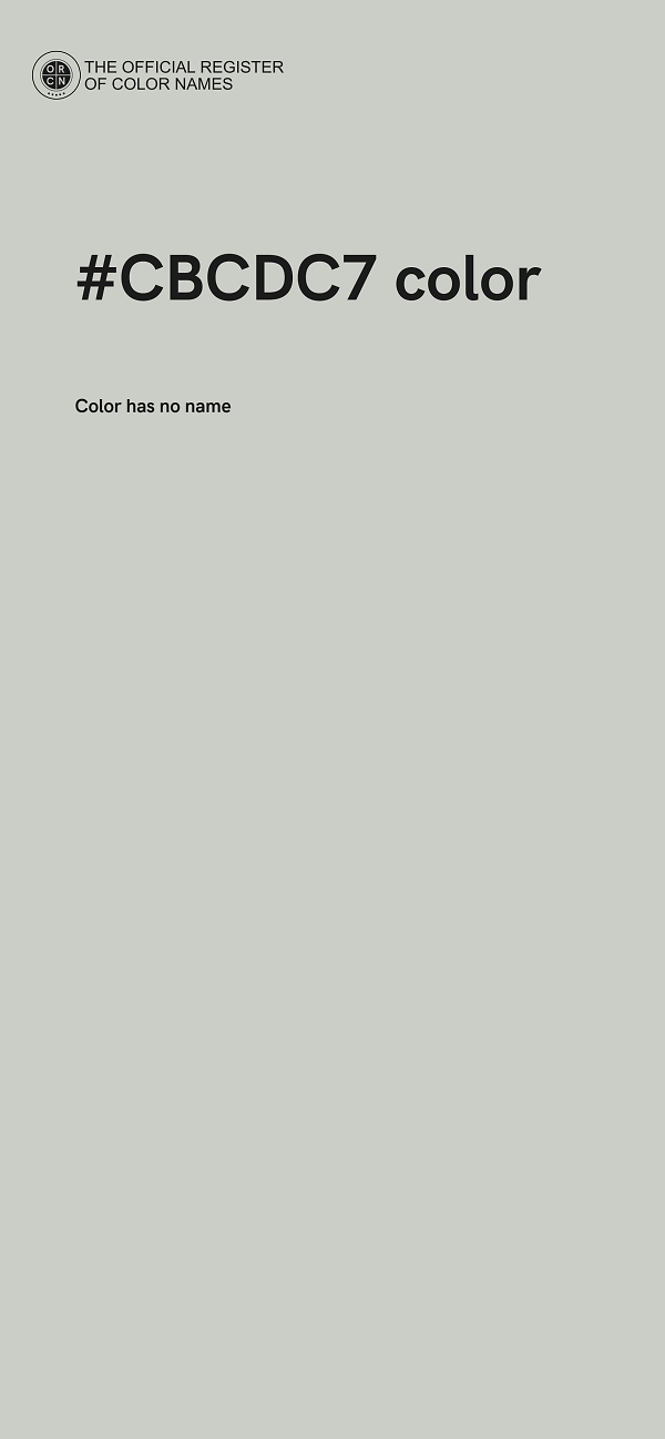 #CBCDC7 color image