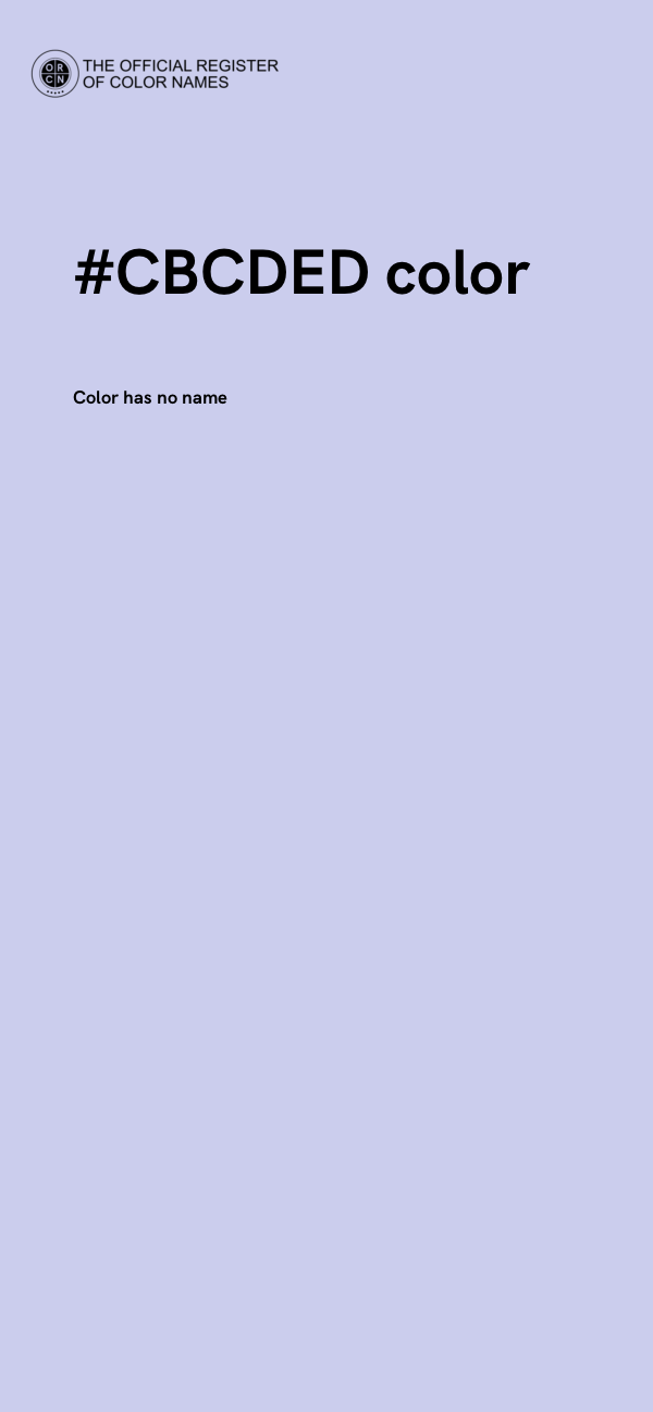 #CBCDED color image