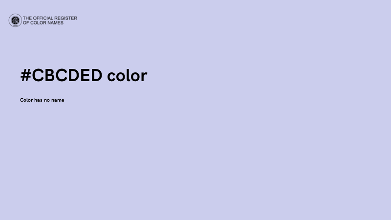 #CBCDED color image