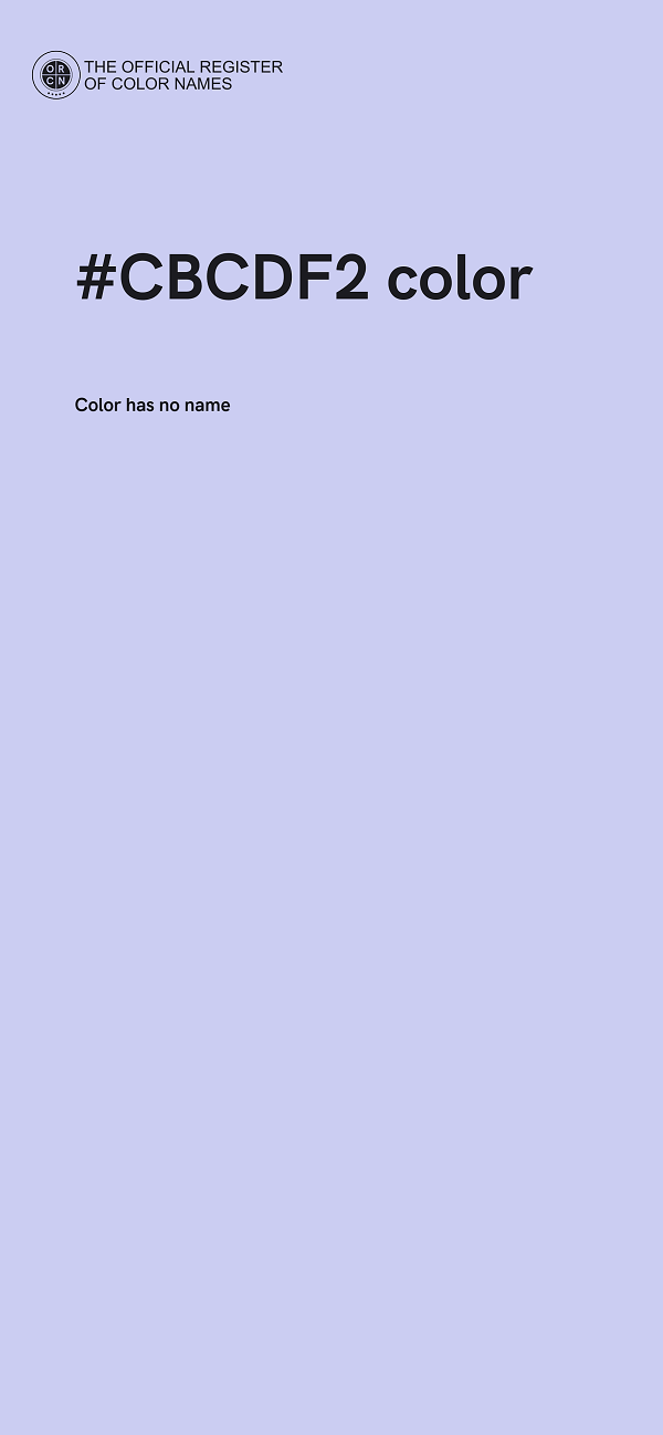 #CBCDF2 color image