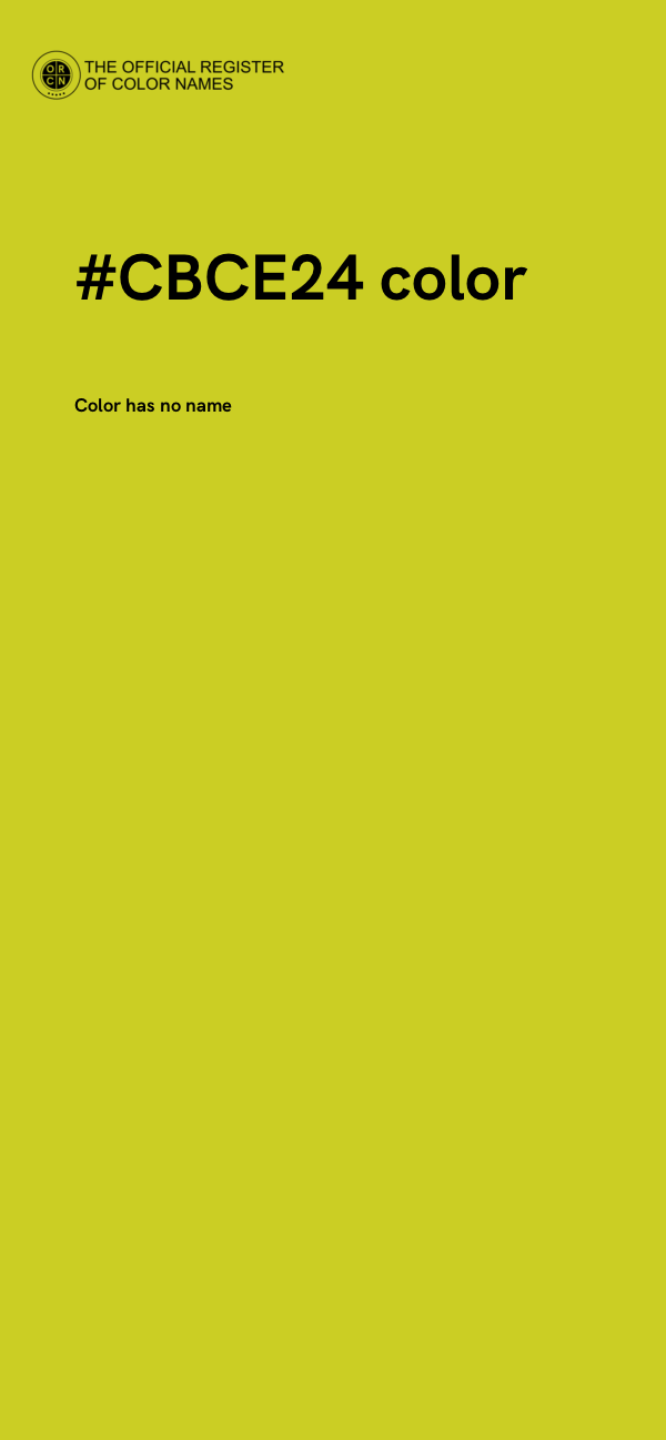 #CBCE24 color image