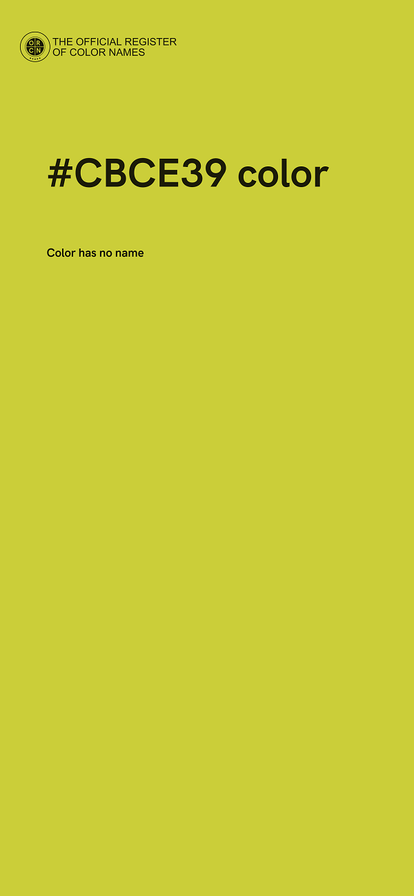 #CBCE39 color image
