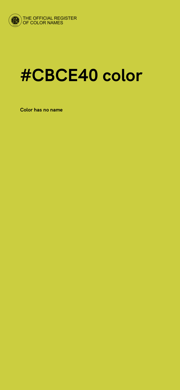 #CBCE40 color image