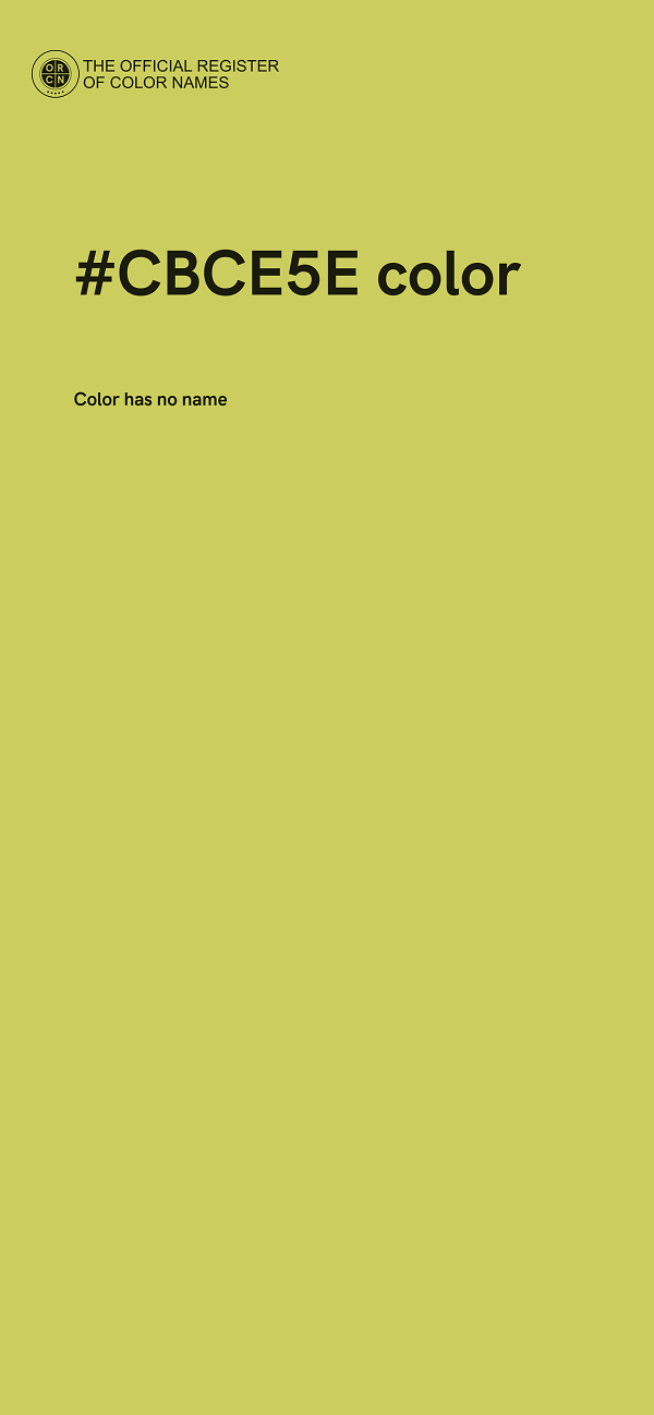 #CBCE5E color image