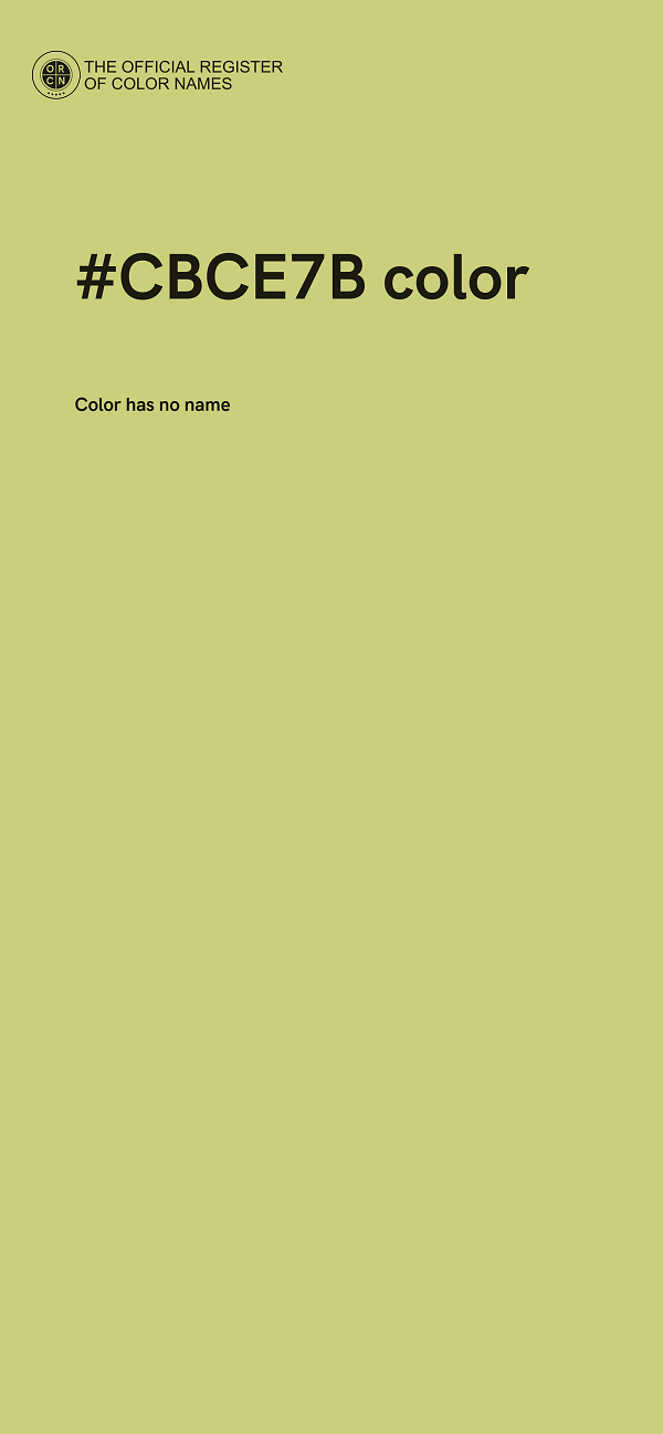 #CBCE7B color image
