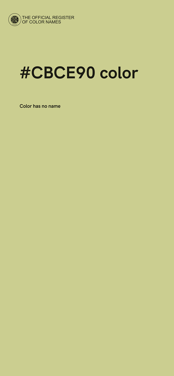 #CBCE90 color image