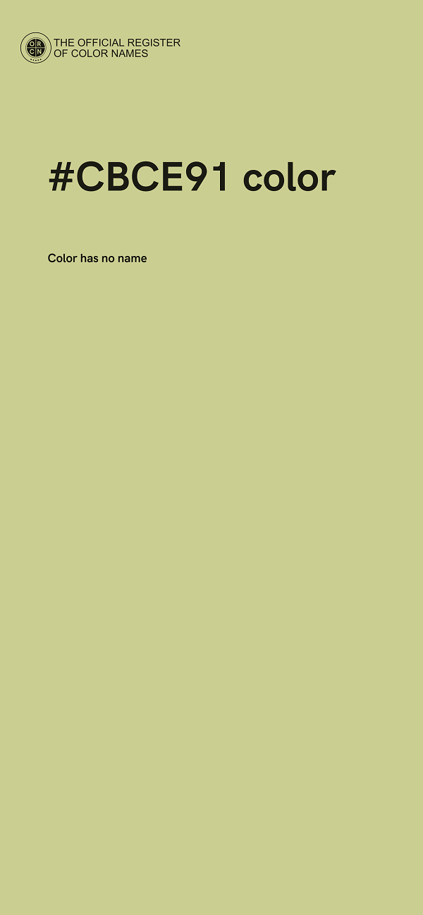 #CBCE91 color image