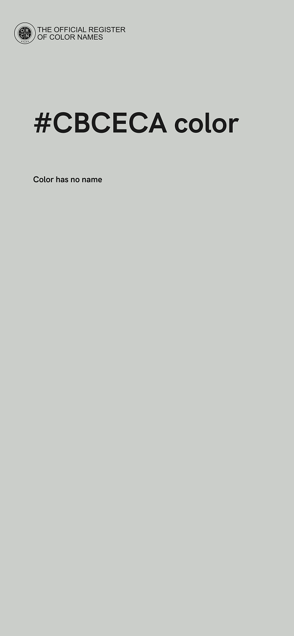 #CBCECA color image