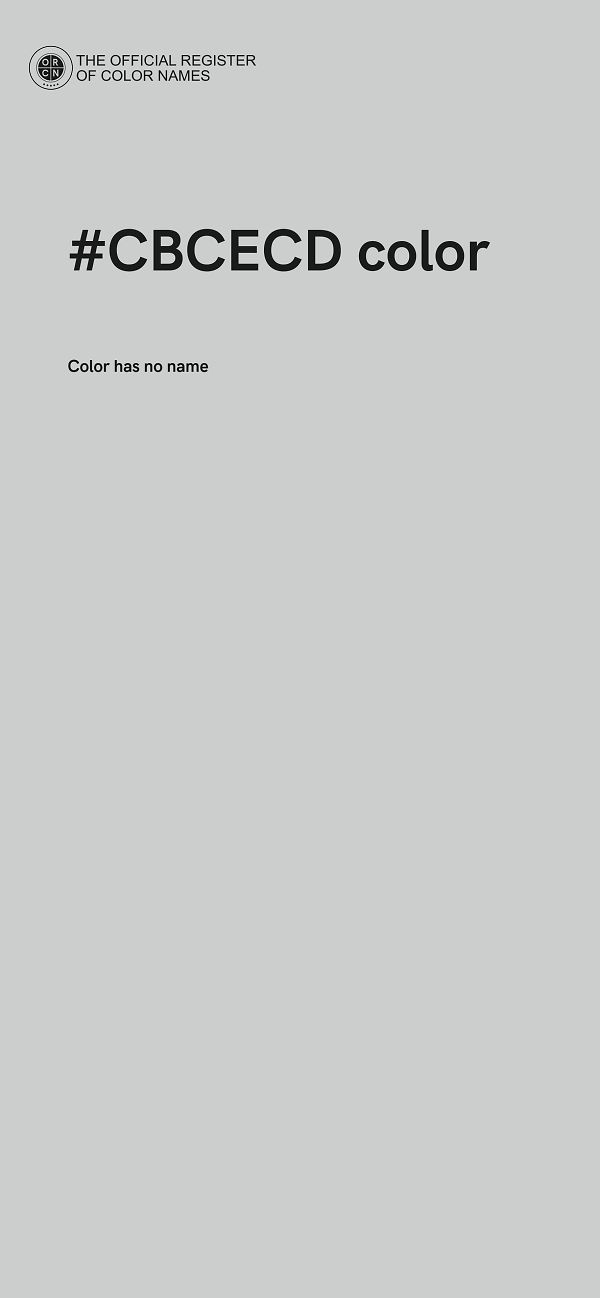 #CBCECD color image