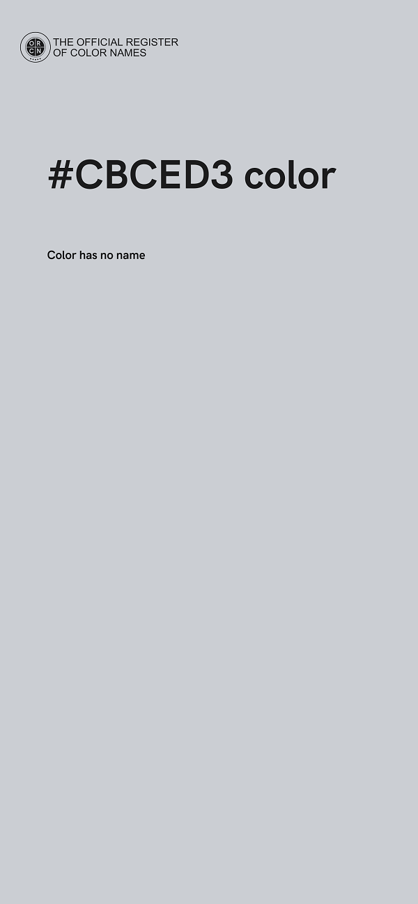 #CBCED3 color image