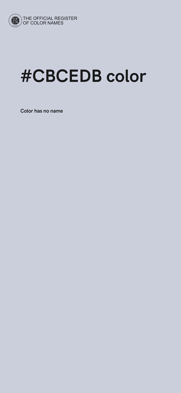 #CBCEDB color image