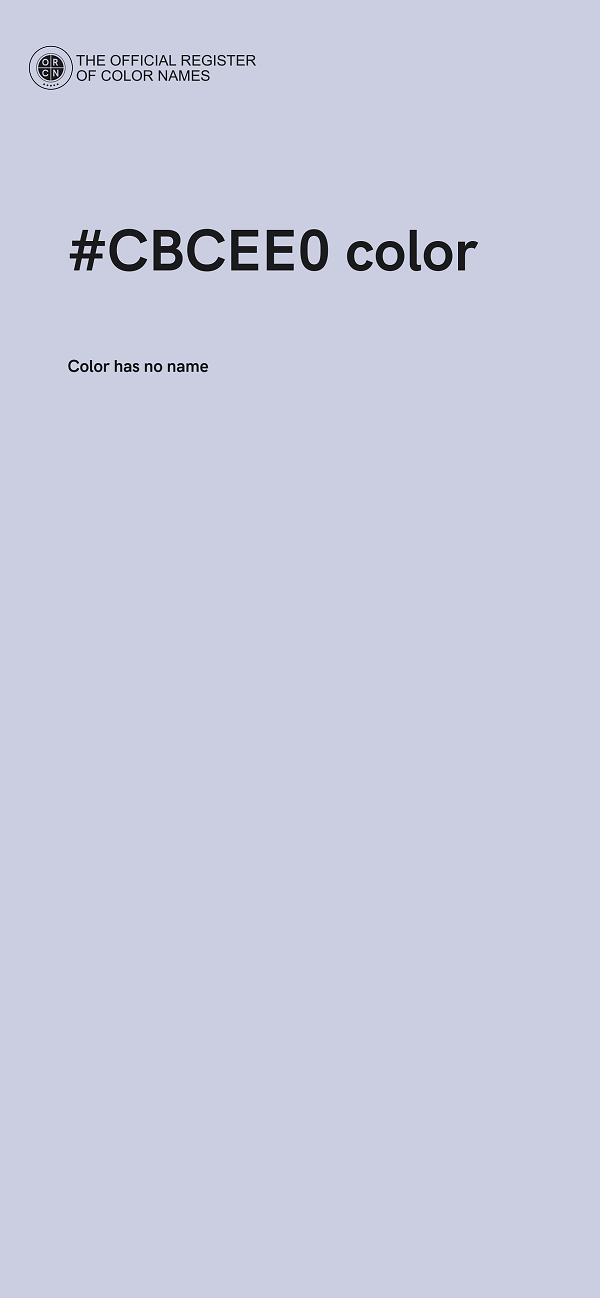 #CBCEE0 color image