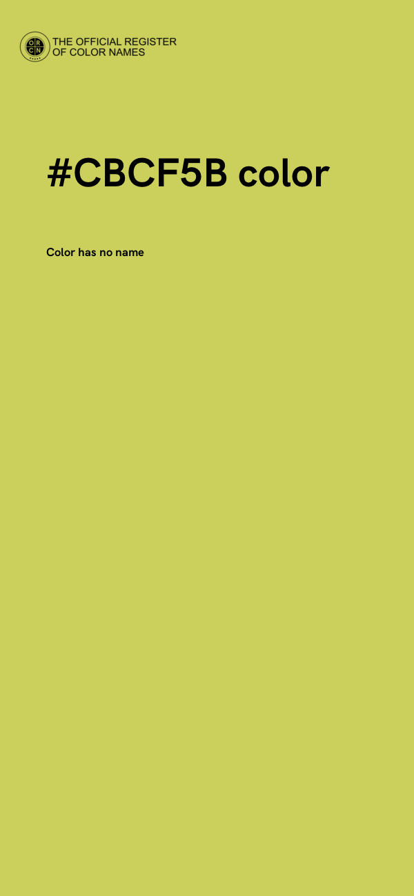 #CBCF5B color image
