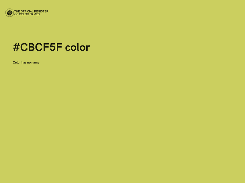 #CBCF5F color image