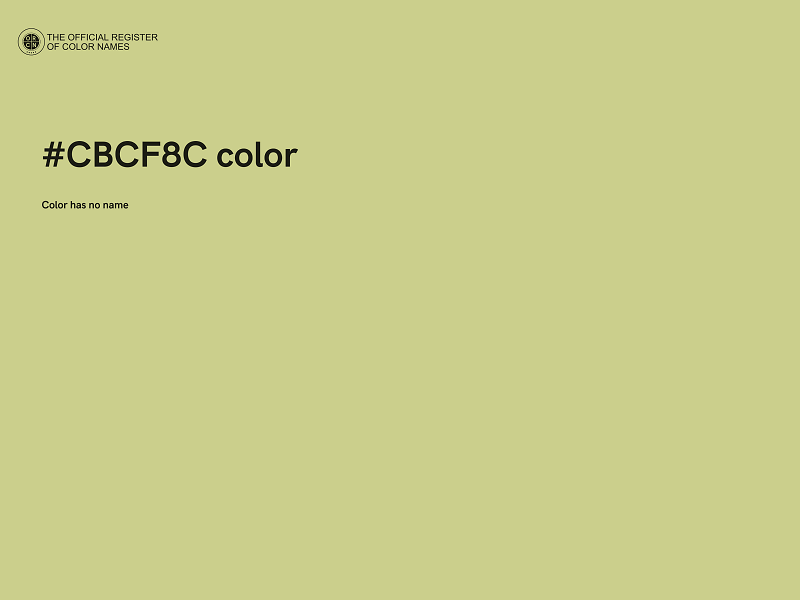 #CBCF8C color image