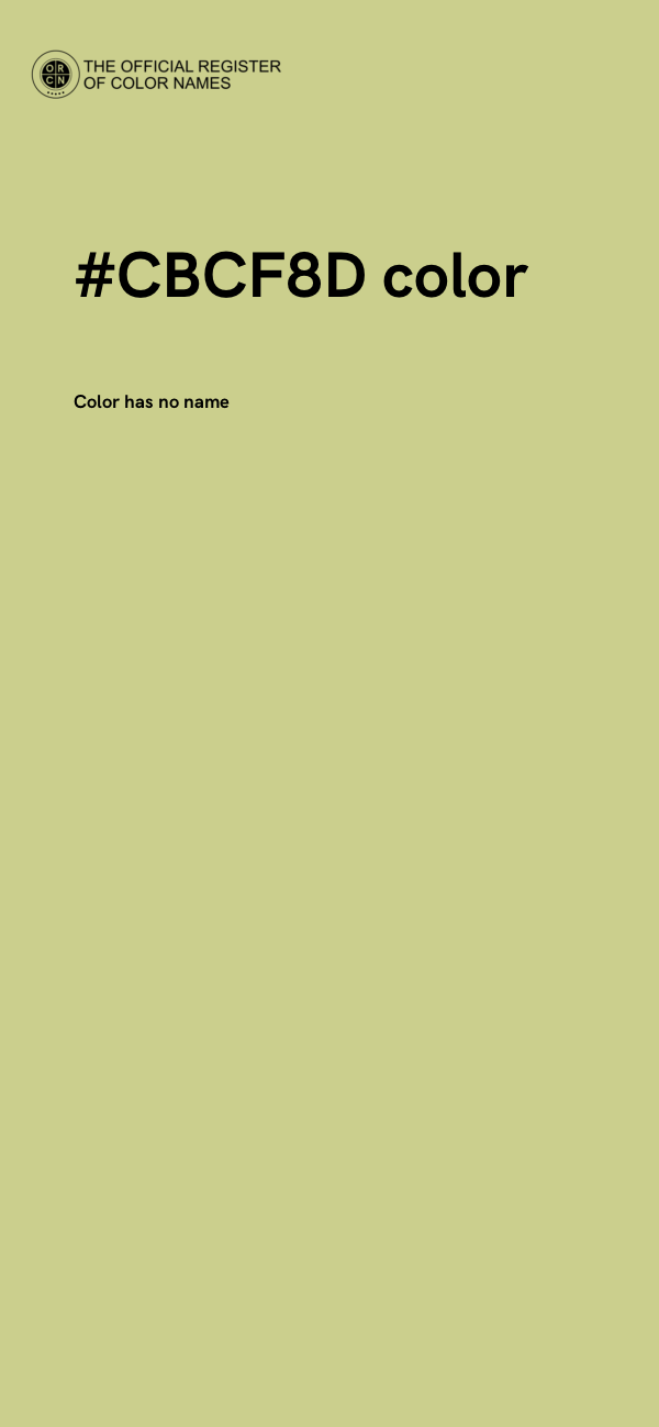 #CBCF8D color image