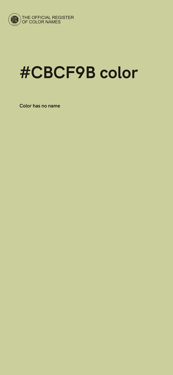 #CBCF9B color image