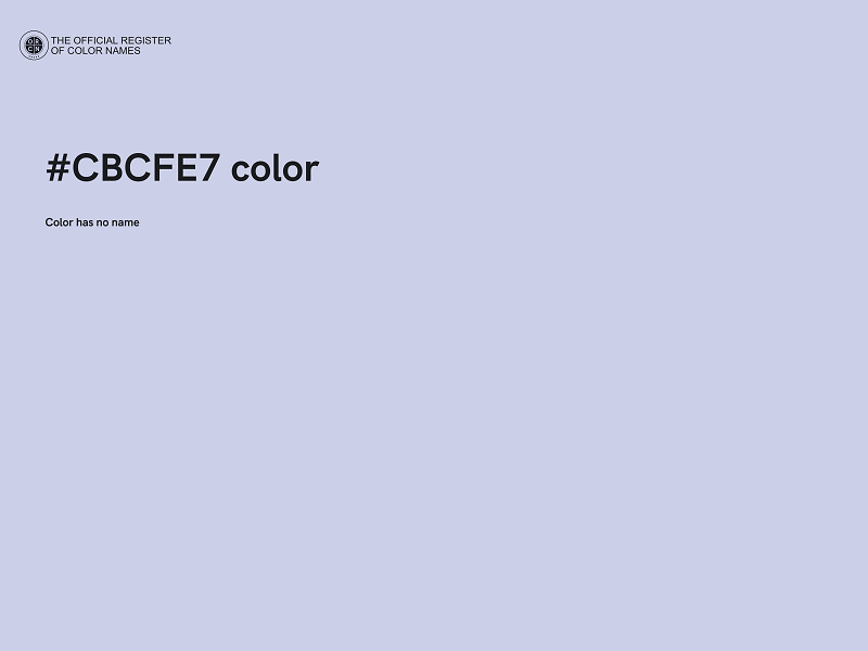 #CBCFE7 color image