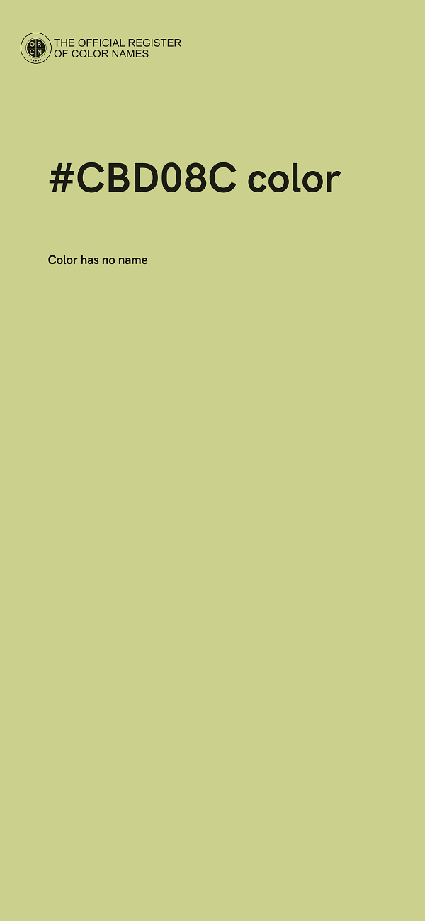 #CBD08C color image