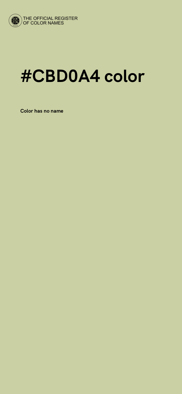 #CBD0A4 color image