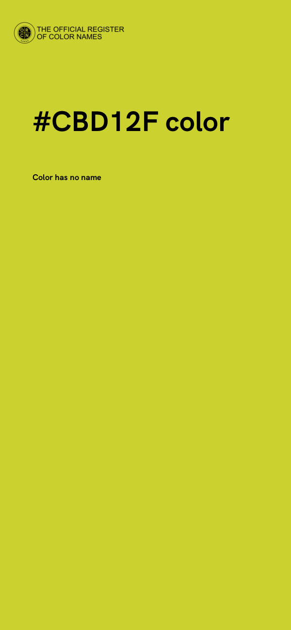 #CBD12F color image