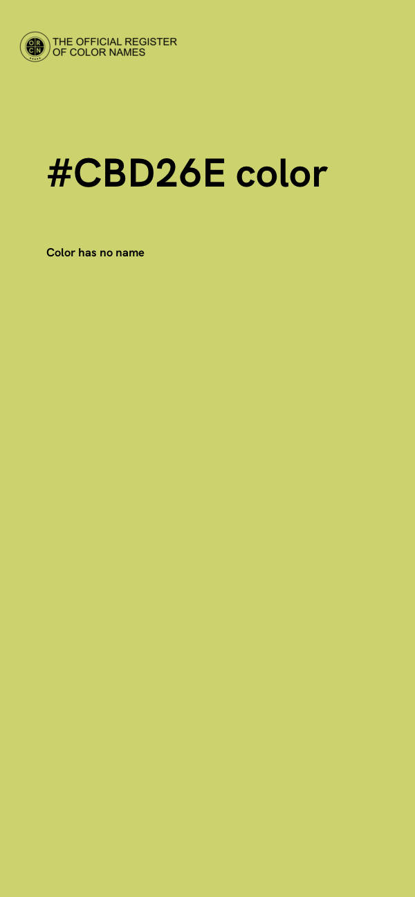 #CBD26E color image